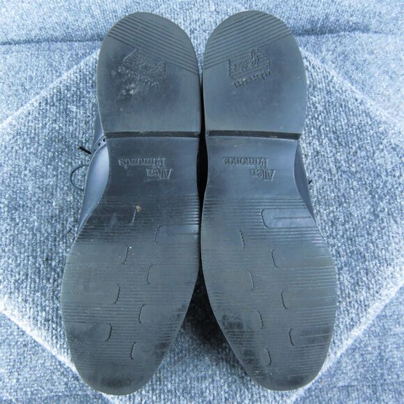 Allen Edmonds Brogue Toe Cap Men Derby Oxfords Size 10.5 Narrow Black Leather - Picture 8 of 10